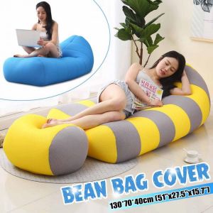 130x70cm Bean Bag Soft Sofa Cover Chairs Without Filler Waterproof Lounger Seat Bean Bag Puff Couch Tatami Living Room Furniture