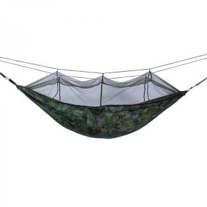 260X140CM Double Automatic Nnfolding Hammock 210T Nylon Material Ultralight Parachute Hammock Tunting Mosquito Net Lifting Auto
