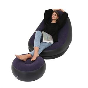 Canape Inflatable Sofa Compressible Sofa Dmuchana bed with Pedal Flocking Single Chair Pile Coating Lazy Chair Sofa Lounger