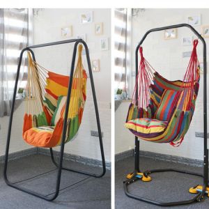 Hammock Chair Swing Chair Portable Hammock Chair Hanging Rope Chair Swing Chair Seat for Travel Camping Garden Indoor Outdoor