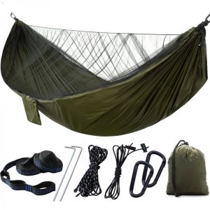 all in one place חצר וגינה Camping Hammock with Net Lightweight, Hold Up to 772lbs, Portable Hammocks for Indoor, Hiking,Backpacking, Travel, Backyard