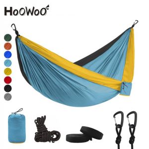 300*200 Double Hammock Outdoor Camping Parachute hammock Backpack Travel Survival Hunting Sleeping Portable Hanging garden Bed