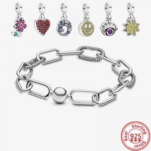 2021 Hot Fashion 925 Sterling Silver Color Beads Me Bracelet Fit Original Brand Me Charm Beads DIY Jewelry For Women Gift