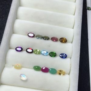 natural bare gemstone edelstenen natuural oval 4x6mm AAA grade earrings ring pendant setting Opal Ruby Jewelry