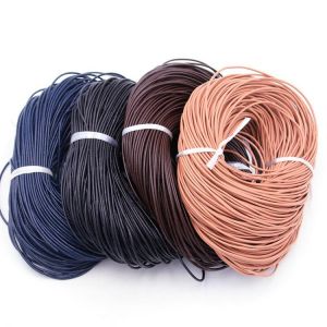 5 Meters/Lot 1-3mm 2020 New 4 Color Genuine Cow Leather Round Thong Cord DIY Bracelet Findings Rope String For Jewelry Making