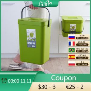 Wall Mounted Folding Waste Bin Kitchen Cabinet Hanging Trash Can Living Room Door Garbage Can Car Storage Bucket Home Dustbin