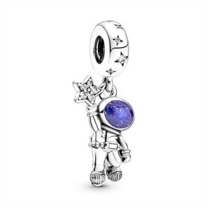 New Silver Fits Original Pandora Bracelet Necklace Starry Sky Series Astronaut Charms Woman DIY Fashion Fine Jewelry Pendants
