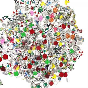 50pcs 100pcs/lot Good Quality Random Mixed DIY  Alloy Floating Charms for Lockets