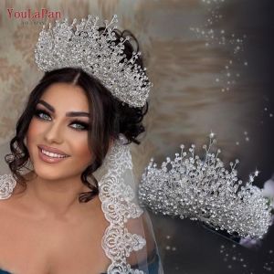 YouLaPan HP193P-S Bride Hair Jewelry Rhinestone Hair Accessories Hair Band Wedding Headwear Headband Crown Queen Brides Tiara
