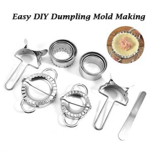Stainless Steel Dumpling Wrapper Cutter Easy DIY Dumpling Mold Making Machine Cooking Pastry Tool Kitchen Tools Jiaozi Maker