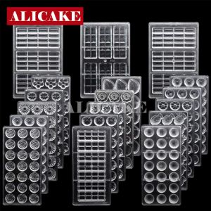 Polycarbonate Chocolate Mould Tools Molds for Chocolates Candy Bar Mold Confectionery Tray Cake Form Baking Pastry Bakery Tools