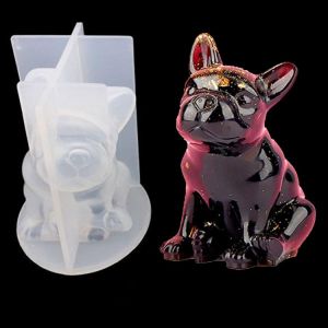 Crystal Epoxy Resin Molds 3D French Bulldog Silicone UV Resin Mould Cake Mousse Chocolate Modelling Dessert Decor Baking Mold