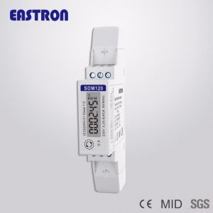 SDM120-Modbus,1 phase 2 wire, 0.25~5(45)A , 230V, RS485 Modbus, kwh,kvarh,U,I,P,Q,PF,Hz,dmd Measurement, DIN rail energy meter