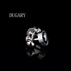 DUGARY Luxury shirt cufflinks for men&#x27;s Brand cuff buttons cuff links High Quality round wedding abotoaduras Jewelry gemelos