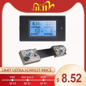 20A/50A/100A Digital Meter DC 6.5-100V Voltmeter Ammeter LCD 4 in1 Volt Amep Power Energy Meter Detector Amperimetro Shunt