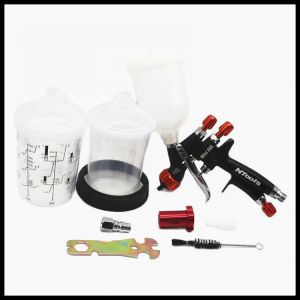 Spray Gun With 400CC PPS Tank Air Spray Gun With Paint Mixing Cup And Adapter Mini Spray Gun Paint Spray Gun 1.2mm Nozzle