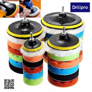 7x 3''5''6''7''Buffing Sponge Polishing Pad Hand Tool Kit For Car Polisher Compound Polish