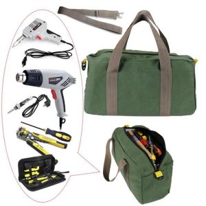 Large Capacity Tool Bag Multifunction Waterproof Oxford Canvas Hand Tool Storage Carry Bags Portable Metal Toolkit Organizer