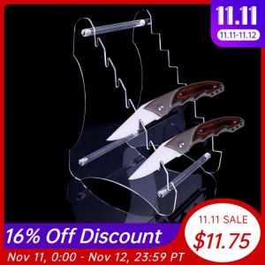 Acrylic Folding Knife Display Stand Military Knife Shelf Rack Cutter Large Base Outdoor Tools Can Put 8PCS Knives