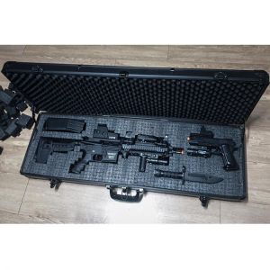 Extended Aluminum Alloy ToolBox Suitcase Instrument Case Fish Pole Case Equipment Safety Box Storage Box With Sponge