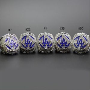 2021 Dodgers Championship Ring Male Diamond Inset Popular Players Signed 5 Packets