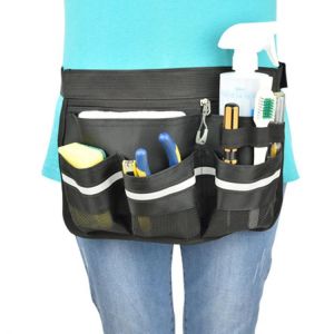 KTV Dining  Cleaning Tool Storage Bag Hotel Restaurant Cleaner Waiter Waist Belt Tool Bag with Pockets