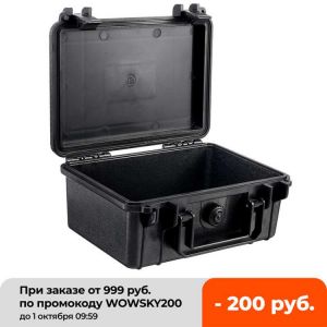 210x165x85mm Waterproof Hard Tool Case Bag Storage Box With Sponge Black Carry Camera Lens Photography Toolbox Portable Suitcase