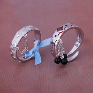 Anime Jewelry The Untamed MDZS Mo Dao Zu Shi Wei Wuxian Lan Wanji 925 Sterling Silver Ring For Couple Lovers Gifts Cosplay Props