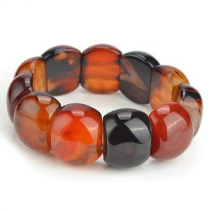 Natural Silk Wrapped Agate Bracelet Men's Style National Style Simple and Versatile Hand String Gift