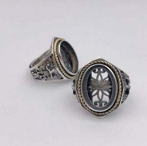 925 STERLING SILVER men Semi Mount Bases Blanks base blank Pad ring Setting wedding jewelry findings diy A5808