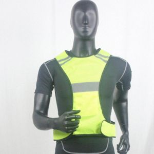 Upgraded version of night outdoor running cycling vest pocket running reflective vest fluorescent yellow orange safety vest