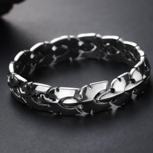 s925 pure silver width centipede shape bracelet man Japan and South Korea personality hipster Thai silver man bracelet smooth