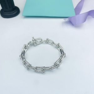 1:1 925 Sterling Silver Classic European And American Style Thick U-Shaped Bracelet, Men's Luxury Holiday Jewelry Gift Co
