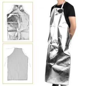 Heat Resistant Aluminum Foil Apron High Temperature Working  Safety Protective Clothing Suitable For Family BBQ Apron