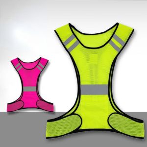 Mesh Cloth Sports Reflective Vest Night Running Outdoor Reflective Vest Breathable Cycling Safety Tops Unisex Safety Clothing