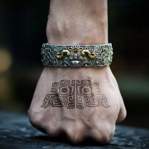 New Handmade Bracelets Gluttonous Men and Women Open Bracelets Bracelets Fashion Personality Domineering Jewelry Bracelets