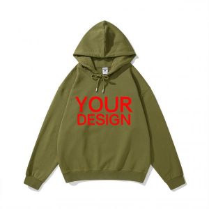 100% Cotton Custom Personalized Logo Men Pullover Sweatshirt Loose  Hoodie Off The Shoulder Oversize Aesthetic Women Hip Hop