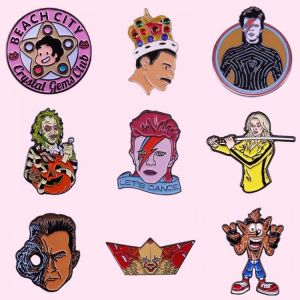 Punk Enamel Lapel Pins Characters In Dongmanli P4963 Animated Film Pine Brooch Women's Backpack Badge Jewelry Gift Wholesale