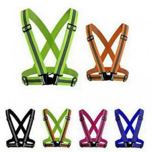 Highlight Reflective Straps Night Running Riding Clothing Vest Adjustable Safety Vest Elastic Band For Adults and Children