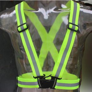 Reflective Vest High Visibility Unisex Outdoor Running Cycling Safety Vest Adjustable Elastic Strap Fluorescence Work Wholesale