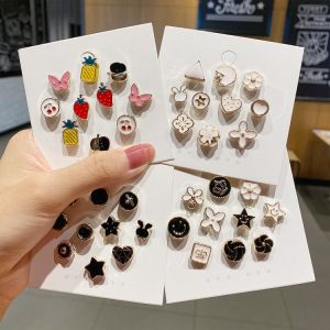 10Pcs/Set Cute Practical Anti-glare Brooch Dress Neckline Pearl Pin Clothes Fixed Brooch Women Girl Fashion Jewelry Accessories