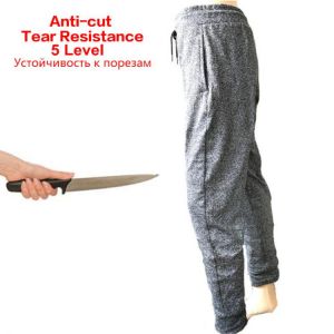 5-level Anti-cutting Pants T Shirt Cut Proof Glass Factory Outdoor Self-defense Wear-resistant Anti-shear Pants Clothing Suit