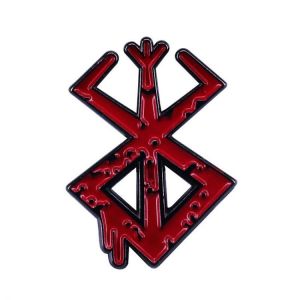Anime Berserk Behelit Guts Red Logo Brand Metal Enamel Clothes Backpack Coat Lapel Badge Brooch Pin Accessories