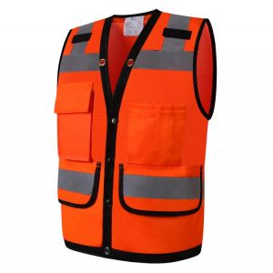 NEW Safety Vest Reflective Surveryor Orange Mesh Safety vest Jacket High visibility work wear