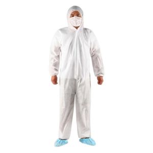 Disposable Safety Protective Clothing Hooded Jumpsuit Coveralls Gown Unisex Isolation Clothes Non-woven Protective Suit