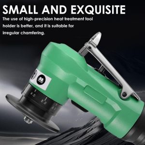 Mini Pneumatic Chamfering Machine Portable Metal Trimming Machine 45 Degree Portable Handheld 1/4 Inch Air Inlet for Trimming