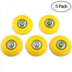 VALIANTOIN 5Pcs 3-Inch Hook and Loop Backing Pad Sanding Pads for Dual Action Orbital Sanders 1/4"-20 Thread 15,000 RPM