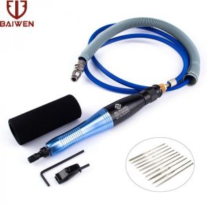 1/8''  Pneumatic Ultrasound Micro Air Pencil Die Grinder Kit Mould Metal Lapping Filing Chuck Grinding Carving Rust Remo