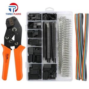 SN-28B+1550Pcs dupont crimping tool pliers terminal ferrule crimper wire hand tool set terminals clamp kit tool