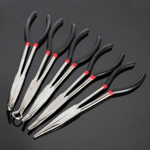New 11" Extra Long Reach Nose Duckbill Pliers 0/25/45/90 Degree Straight Needle O-type Multitool Hand Tool Antirust Hardware